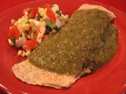 Pinto Bean Burritos with Tomatillo Sauce